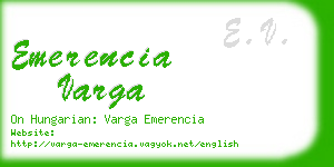 emerencia varga business card